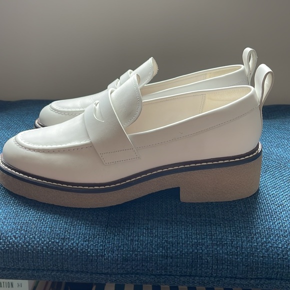 Everlane The Gum Sole Penny Loafer in White New Womens Platform Shoes - Picture 2 of 5